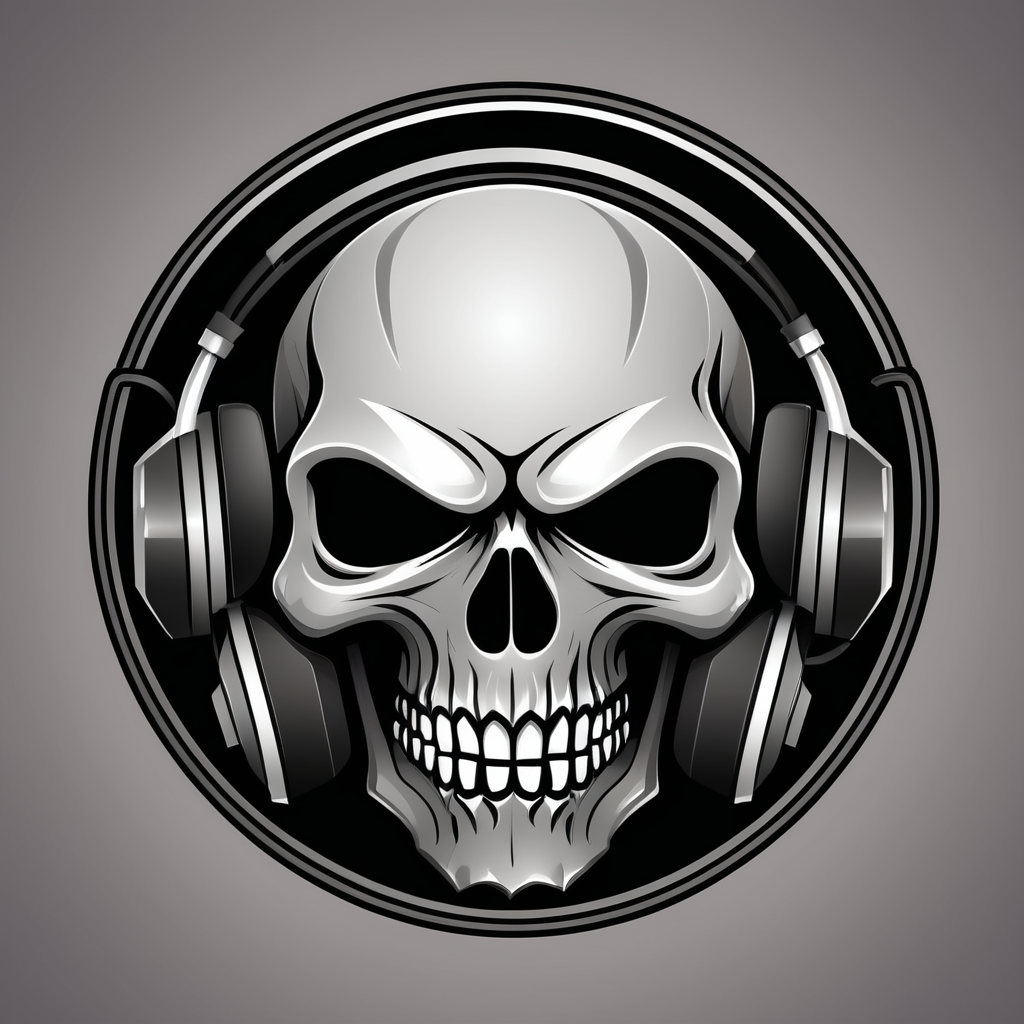 Skull Gaming Logo, vector image