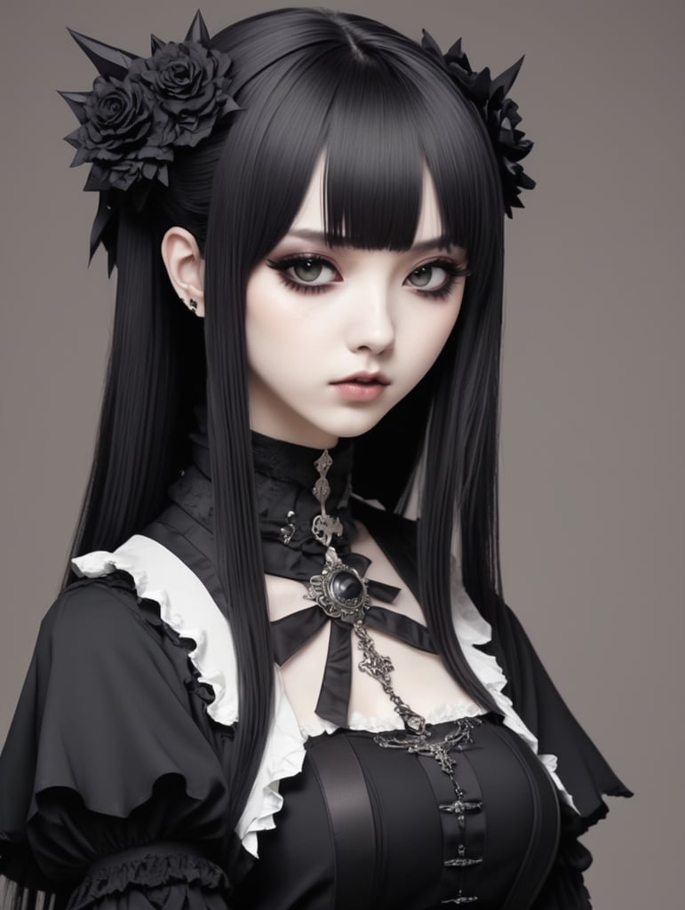 goth anime girl