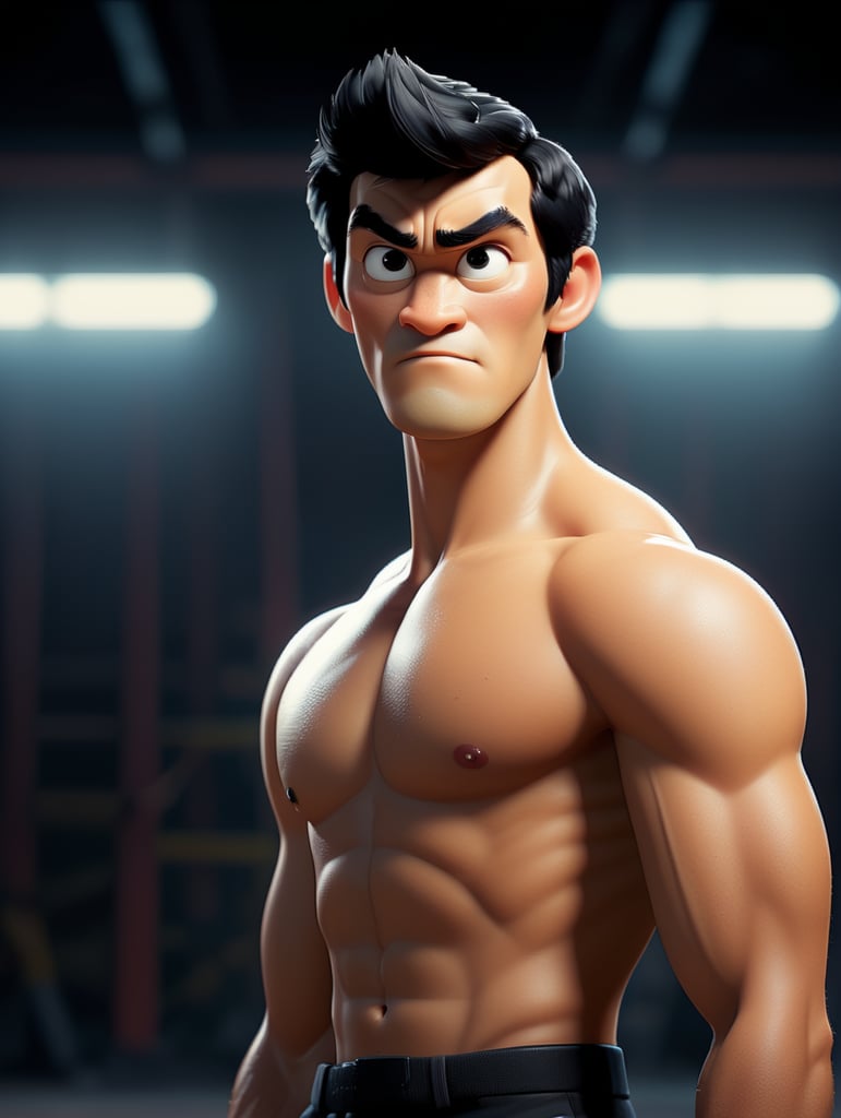 Bruce Lee standing looking at camera