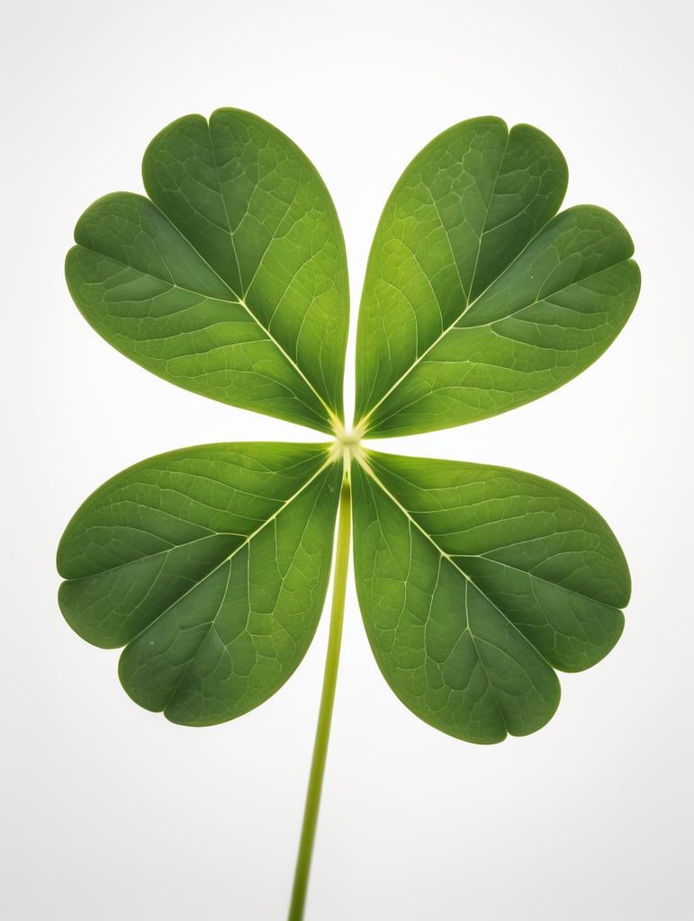 клевер на белом фоне