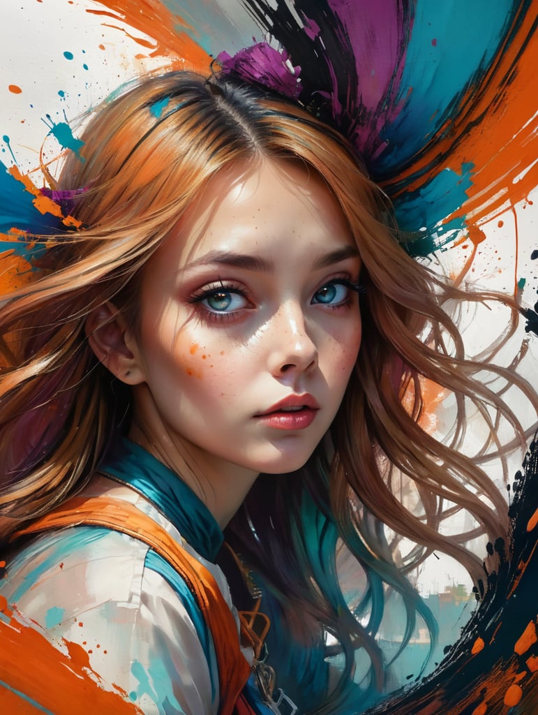 Portrait of Alice in wonderland, vivid colors, wide angle, super highly detailed, professional digital painting, concept art,