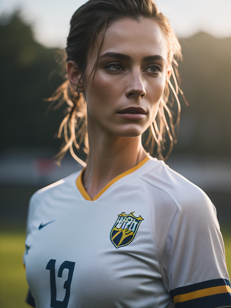 Epic Portrait of a Women Soccer Player, Fifa Women's World Cup, Dennmark