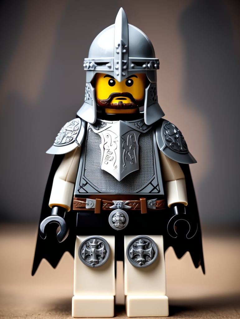 medieval knight templar as a lego character