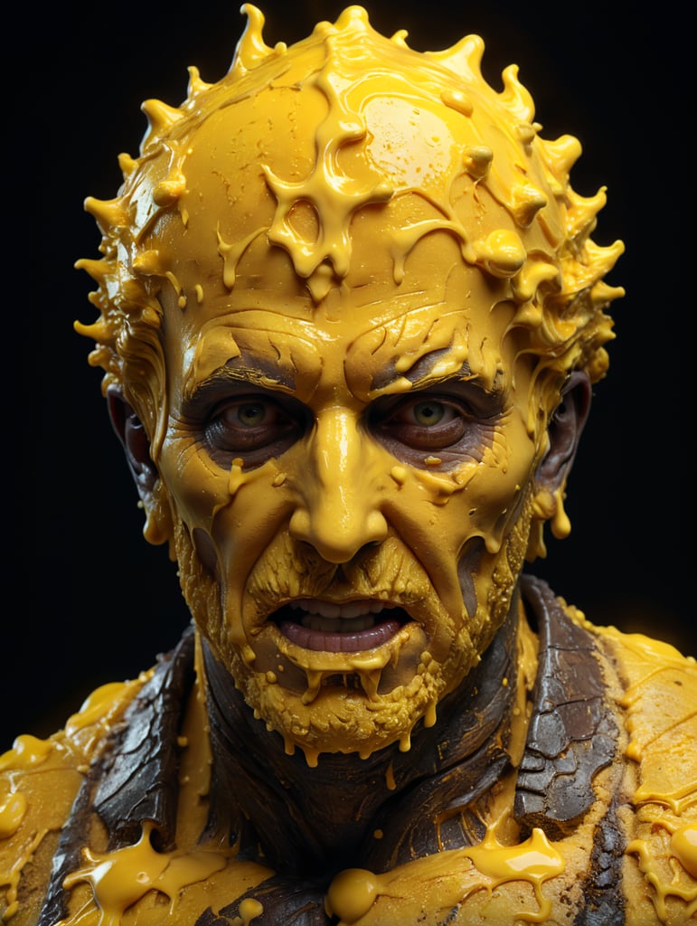 a person made of butter, melted
