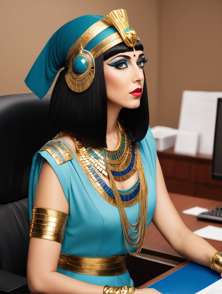 Cleopatra as a office worker
