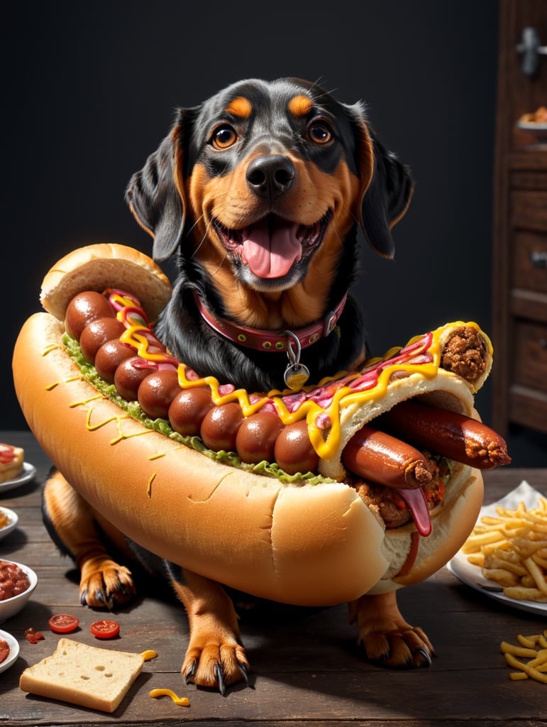 Wienerdog With a hotdog body