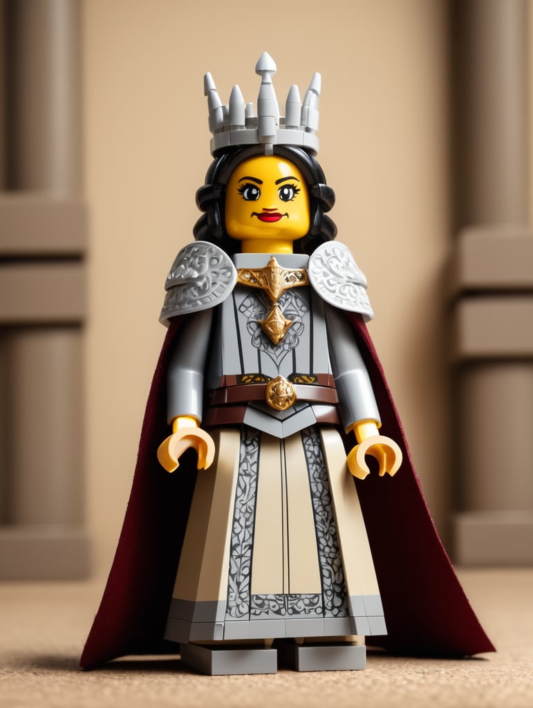 medieval queen as a lego character