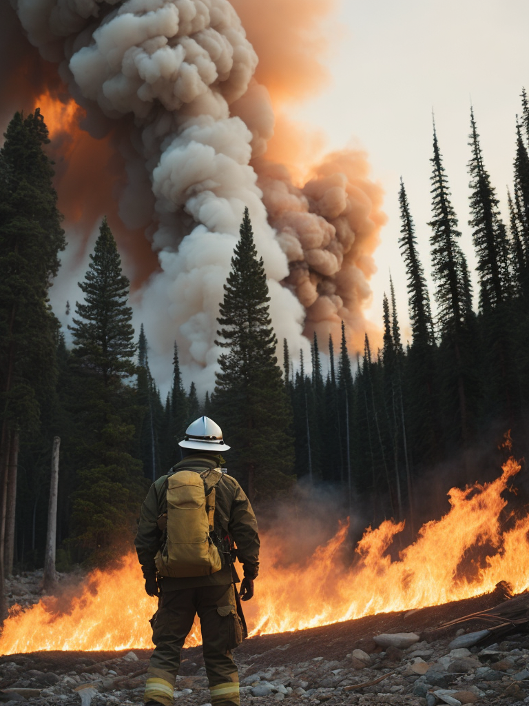 British Columbia Wildfire, Canada, forest fire
