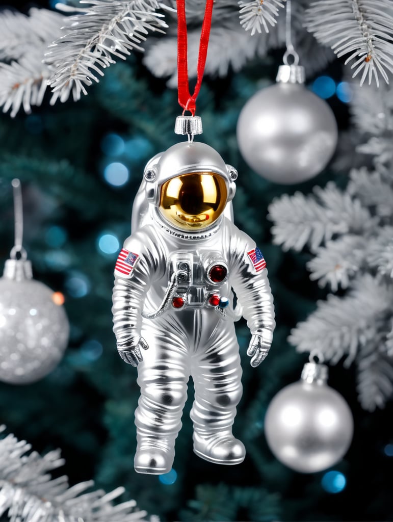 astronaut small glass glass figure, Christmas toy for the Christmas tree