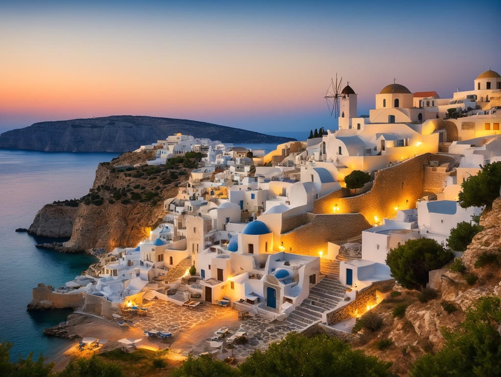 Documentary realism , Greece, crisp details , vivid colors, iconic landmarks , inviting scenarios , depth of field , digital enhancement , inviting , cheerful travel brochure ,