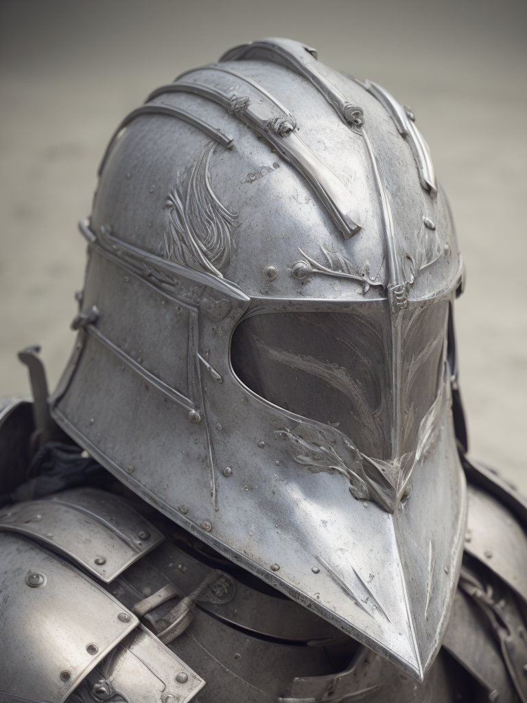 Art of a Sapartan knight's helmet, fallen to the ground after a battle