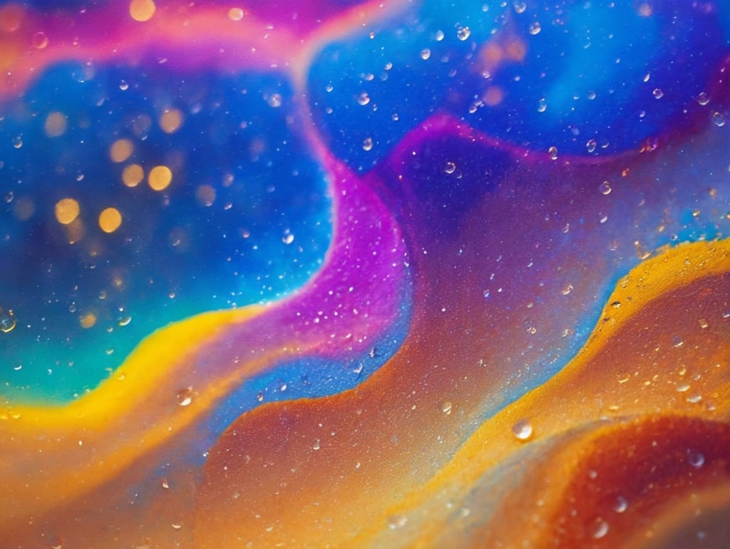 Use reference images color to a really intrique flitter rain