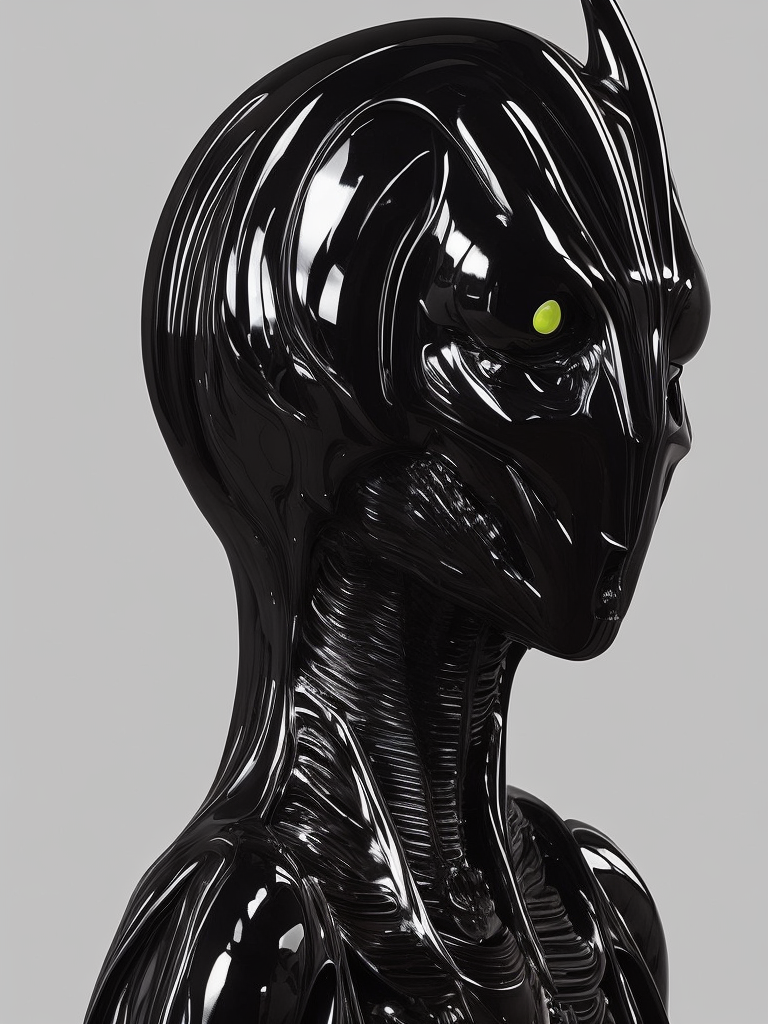 Abstract Hyperrealism Shiny Fluorescent Reflective Minimalism Creature, Giger, Moebius, Soulages