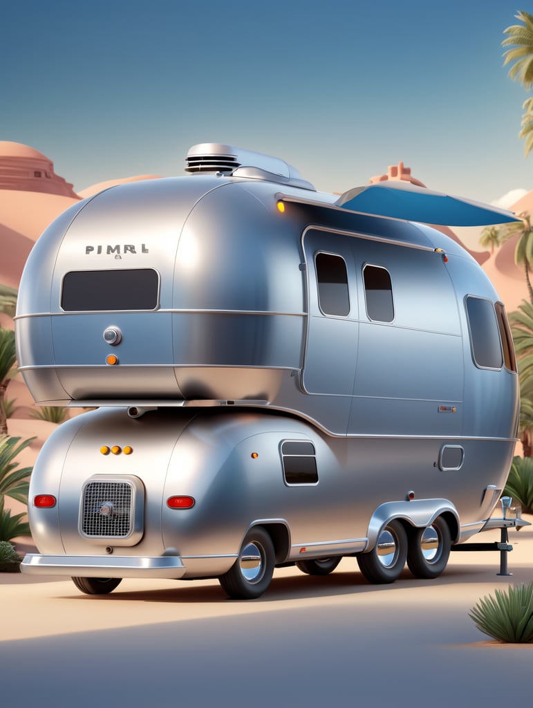 Futuristic airstream trailer