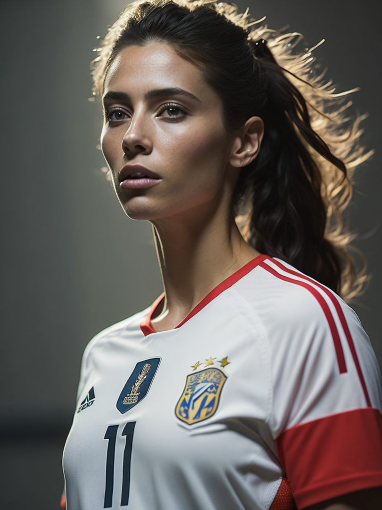 portrait of a women, a soccer player, soccer women's world cup 2023
