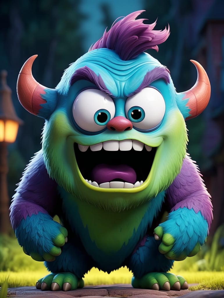 scary cartoon monster