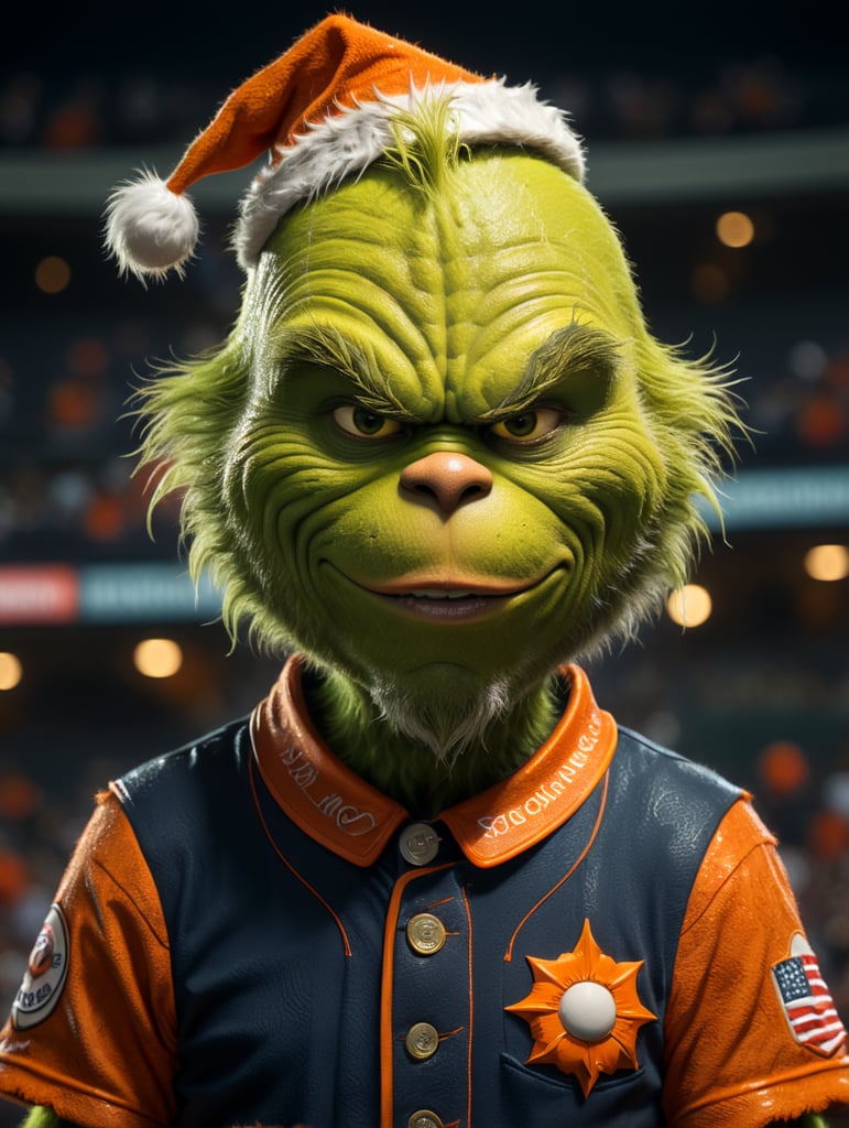 The grinch in Houston Astros Uniform Baseball