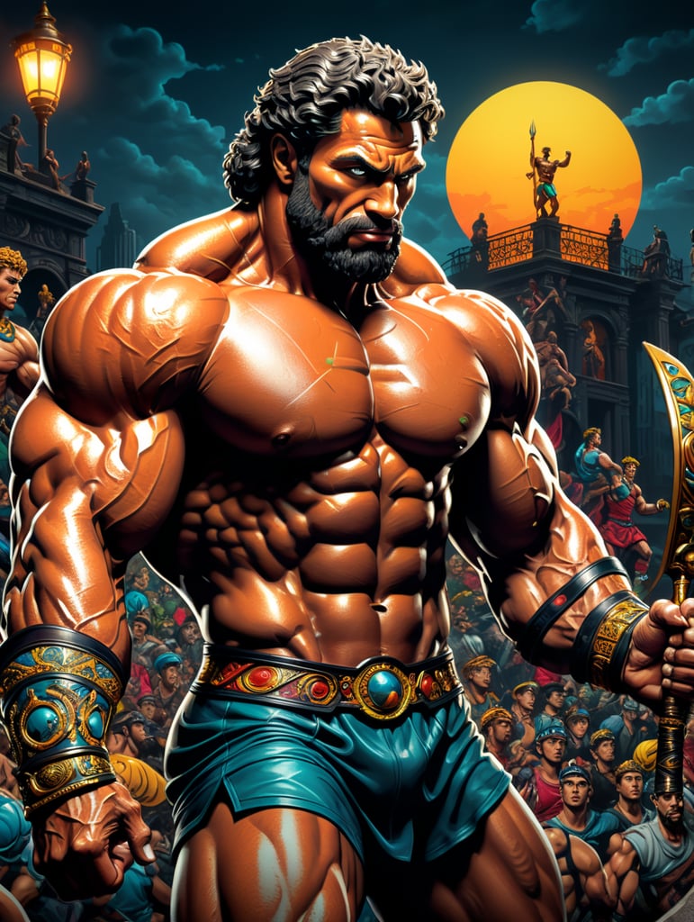 pop art illustration sticker hercules sports artwork graphic design comics urban culture