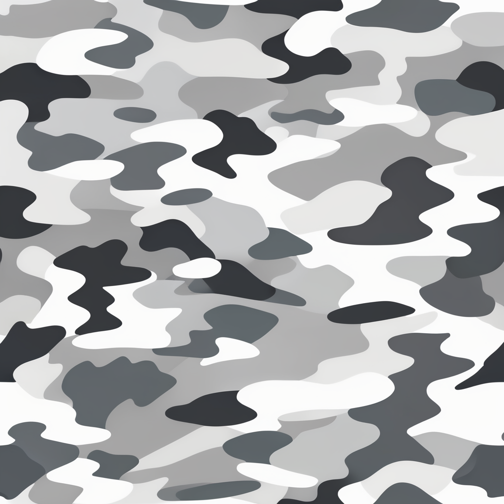 seamless camouflage pattern winter, white and grey colors, vector art, modern