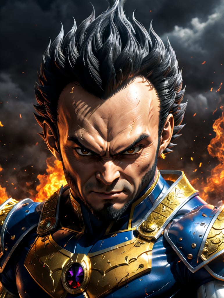 Vegeta, Vegeta is the last prince of the Saiyan warrior people, and the fourth generation of the Saiyan royal bloodline to bear his namesake, Dragon Ball