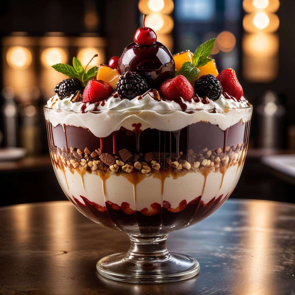 An sundae glass bowl full of food.