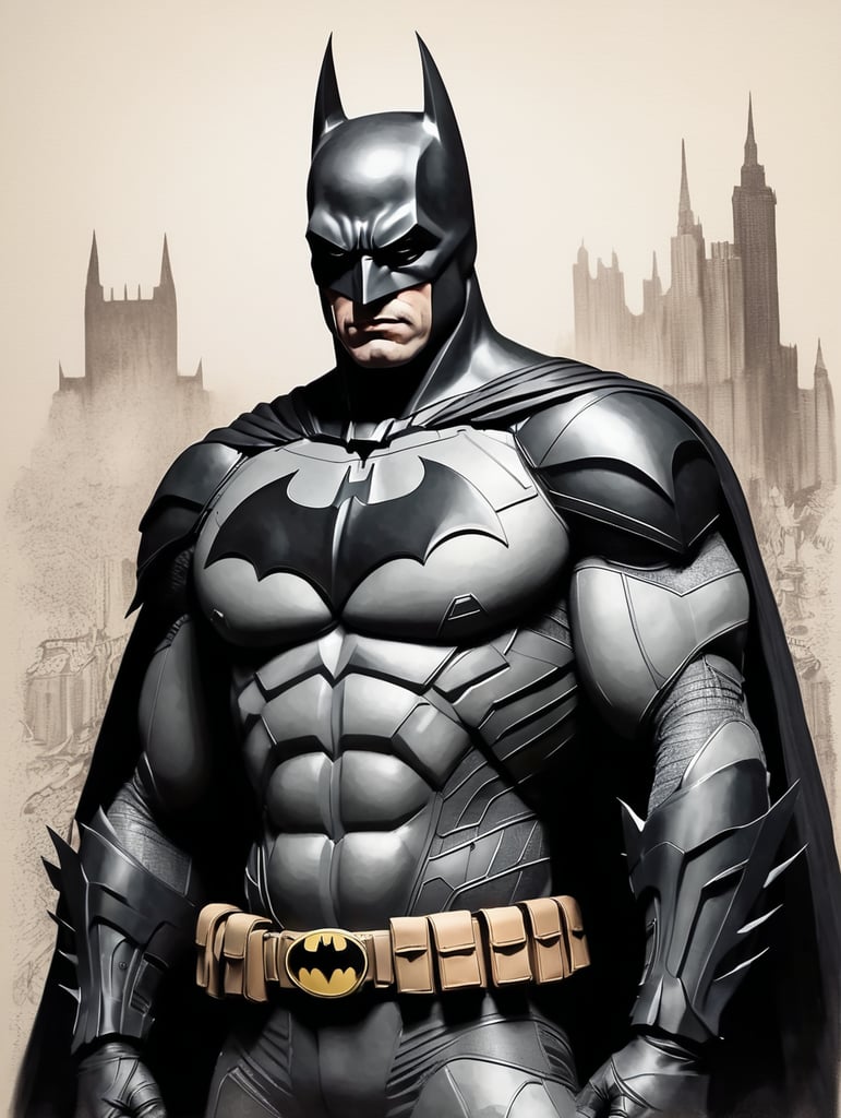 Batman unique handmade drawing