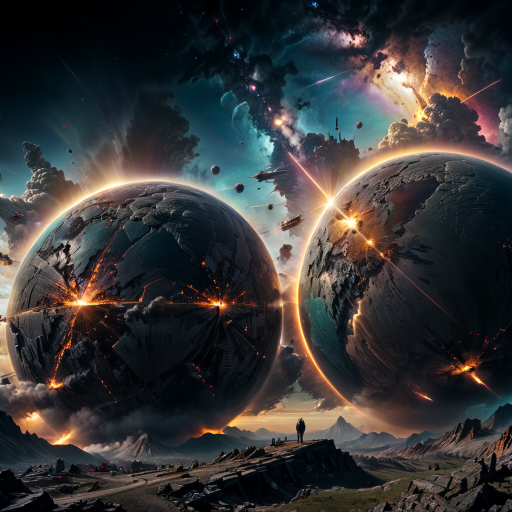 Premium Free ai Images | multiverse end of the day galaxy big boom god ...