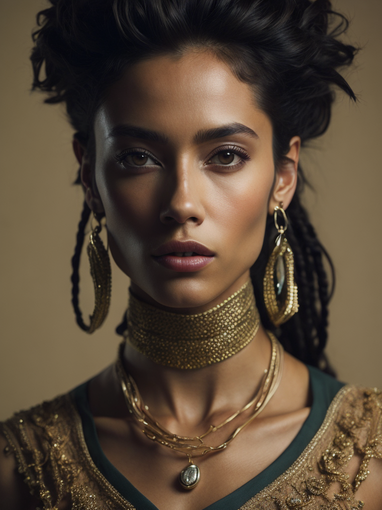 Latina women gold tooth gold chains around her neck Gucci purse