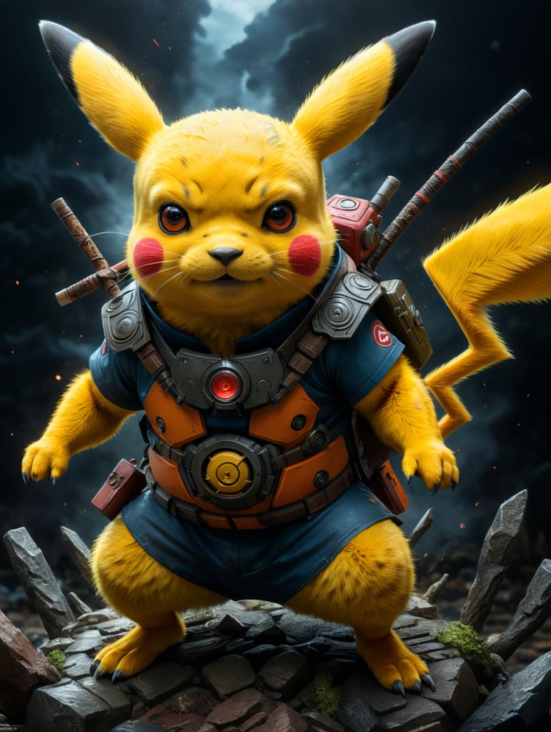 pikachu naruto style