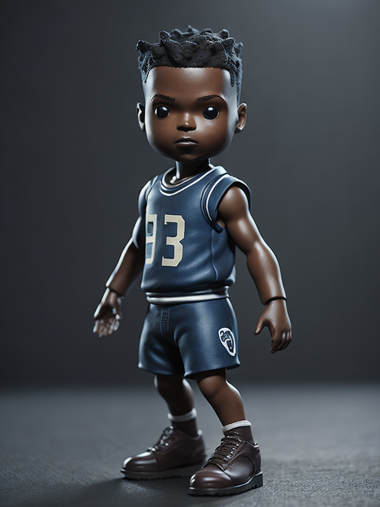 Full body 3d render of funko pop jimmy butler