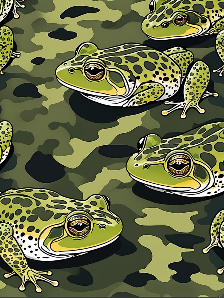 frog skin camouflage pattern, vector art, modern