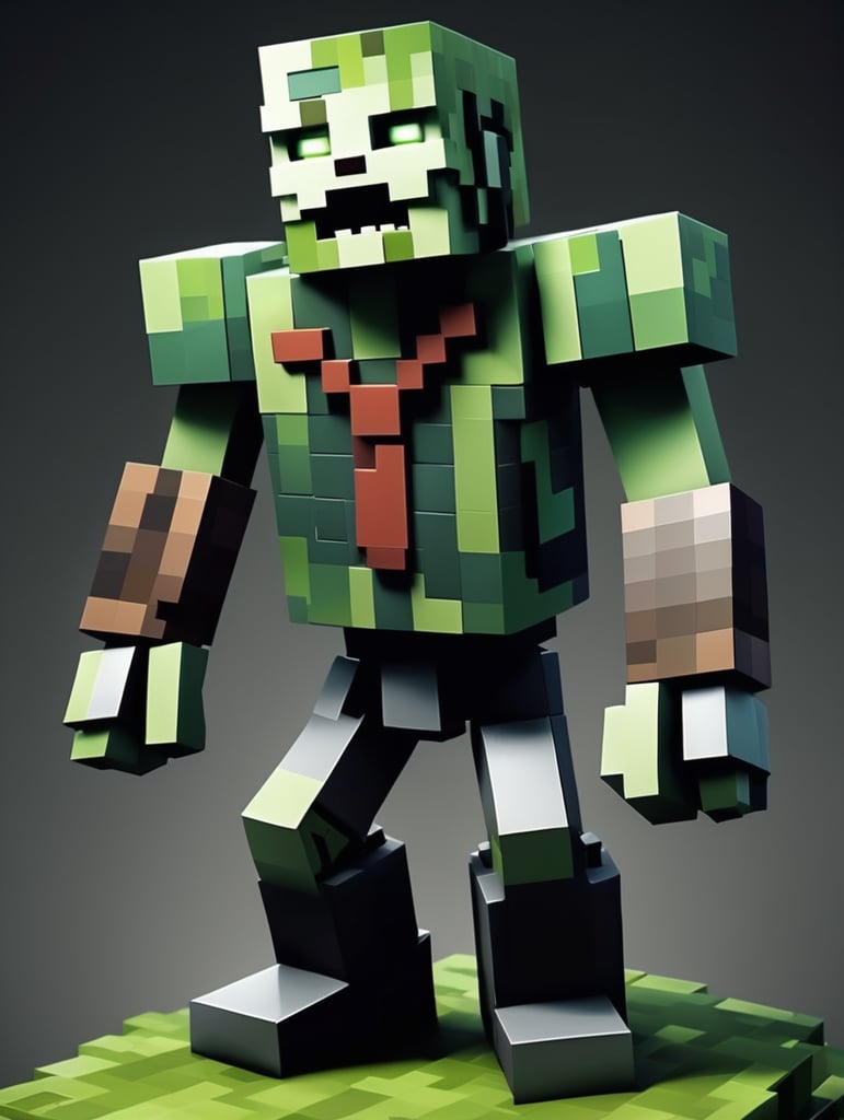 Minecraft Zombie. Make it more video gamey. MORE VIDEO GAMEY. MORE AMAZING. MORE AMAZING. MORE VIDEO GAMEY