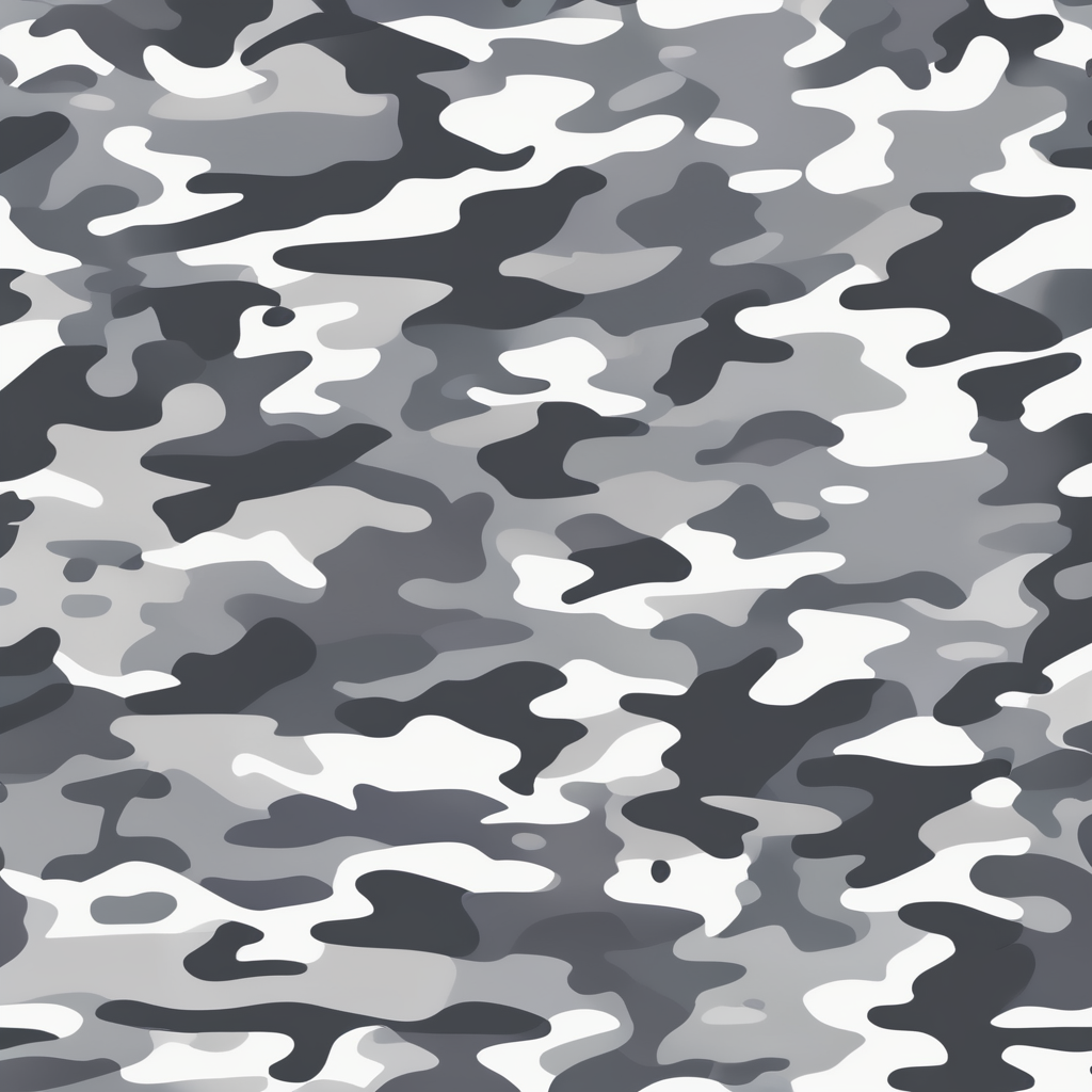 camouflage pattern, military, vector art, grey colors, seamless, modern