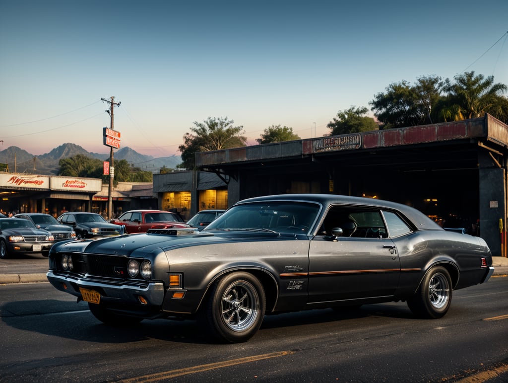 Mercury Montego muscle car cruising