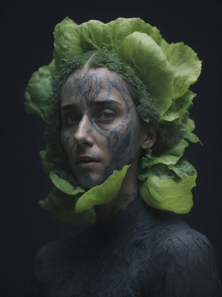 The anatomy of a head of lettuce, an ultrafine detailed painting by james jean, behance contest winner, vanitas, angular, altermodern