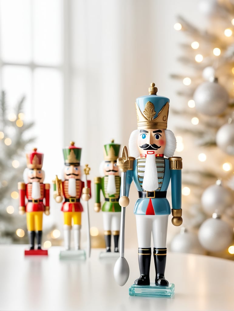nutcracker small glass glass figure, Christmas toy for the Christmas tree
