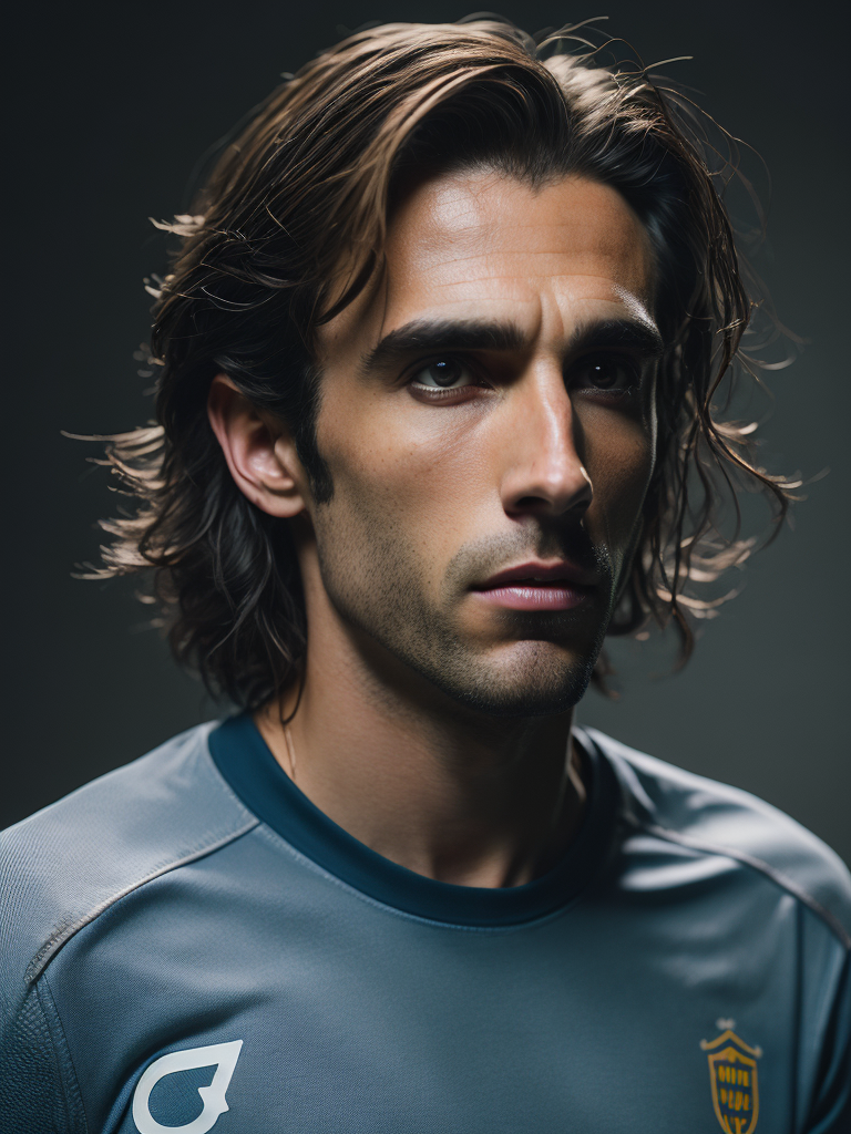 portrait of a soccer player Gabriel Batistuta