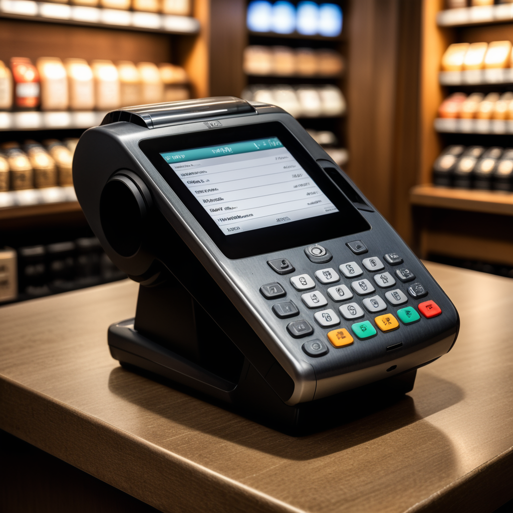modern pos machine screen wam background