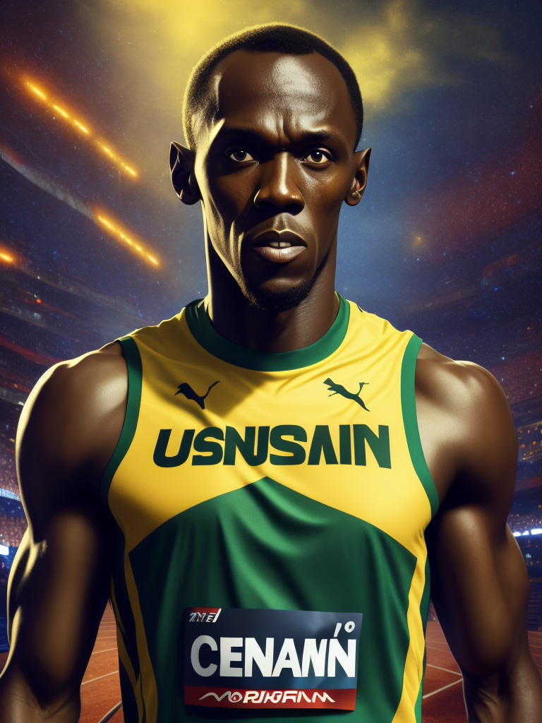 Usain bolt in centaurus, Bright and saturated colors