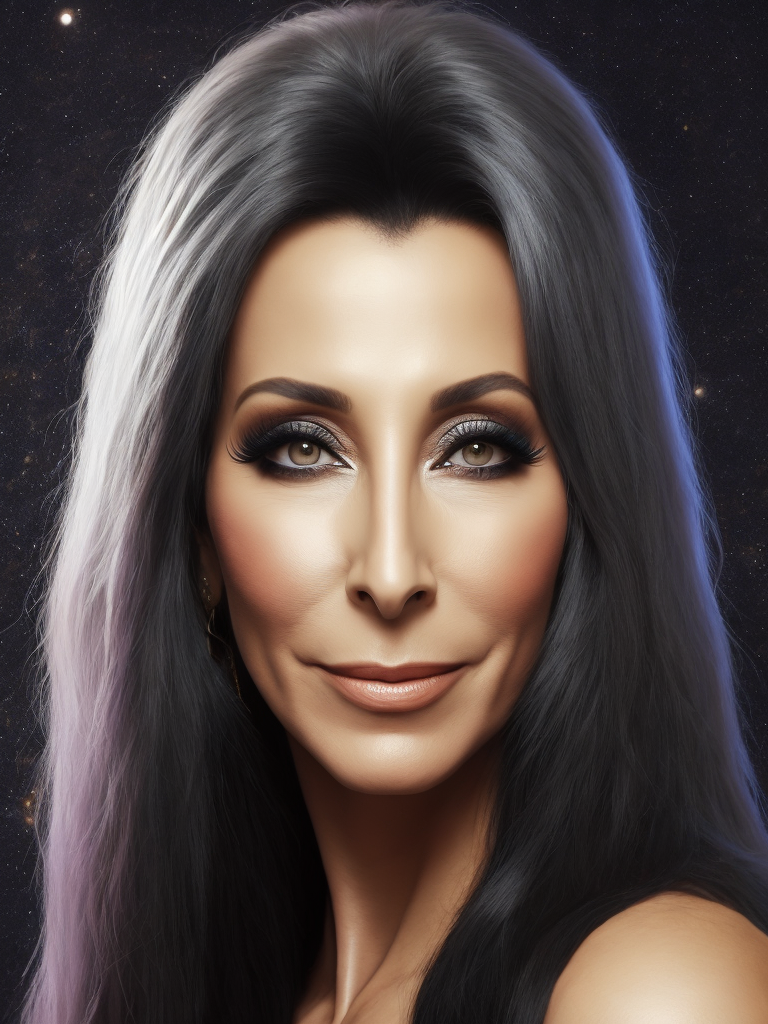 Cher, American singer, ultra realistic image