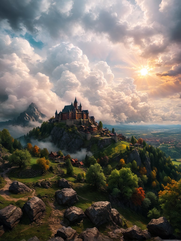 Very attractive cloudy background with vibrant color