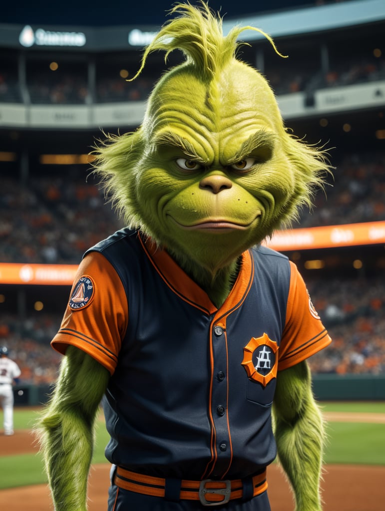 The grinch in Houston Astros Uniform Baseball