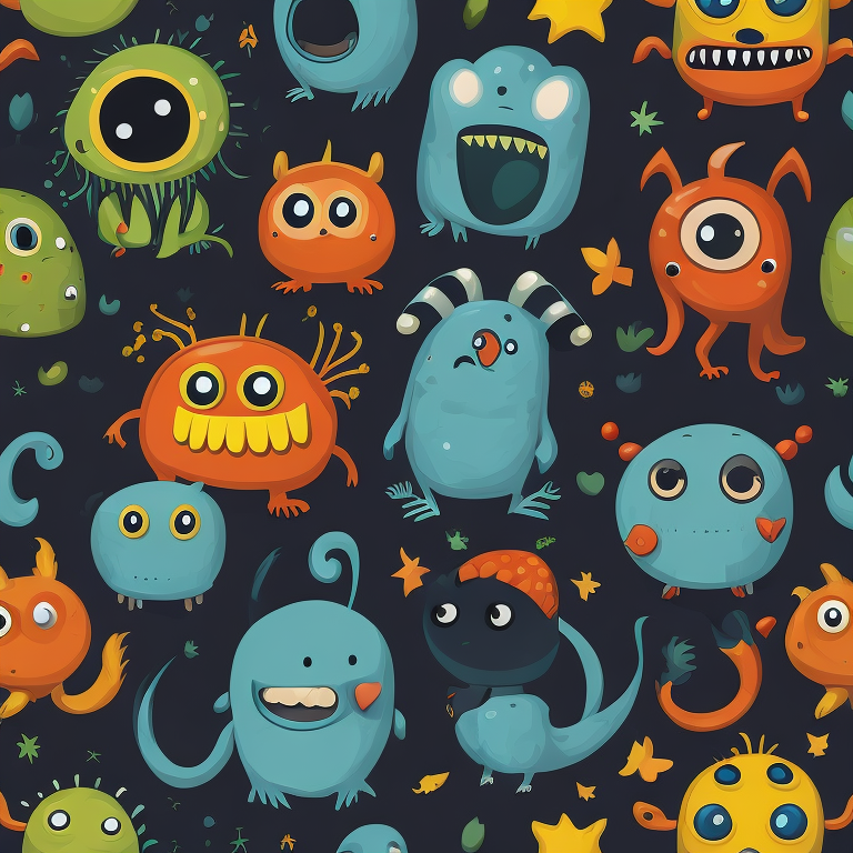 Premium Free ai Images | Whimsical Monster Mash