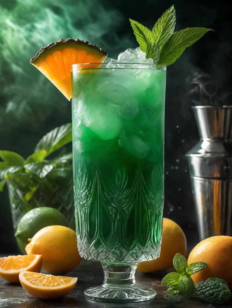 Cocktail green mist