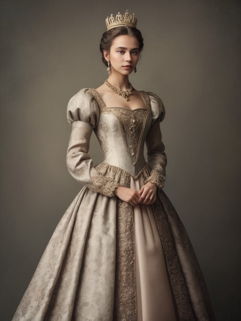 Young queen in Ungarish dress