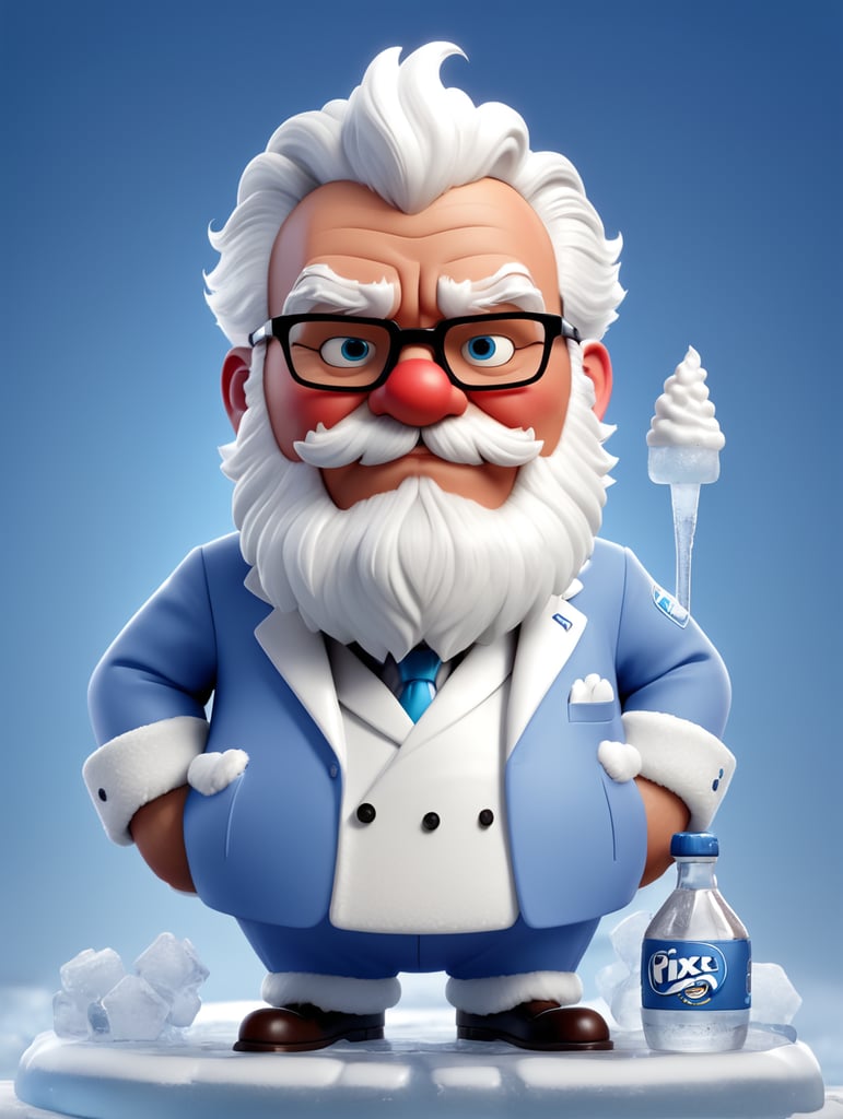 colonel sanders, freezing, cold, ice,