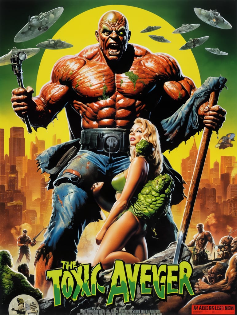 The Toxic Avenger Movie sticker artwork