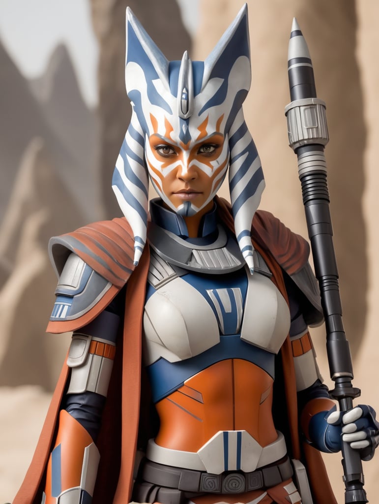 Star Wars Ahsoka Tano in front of legion 501