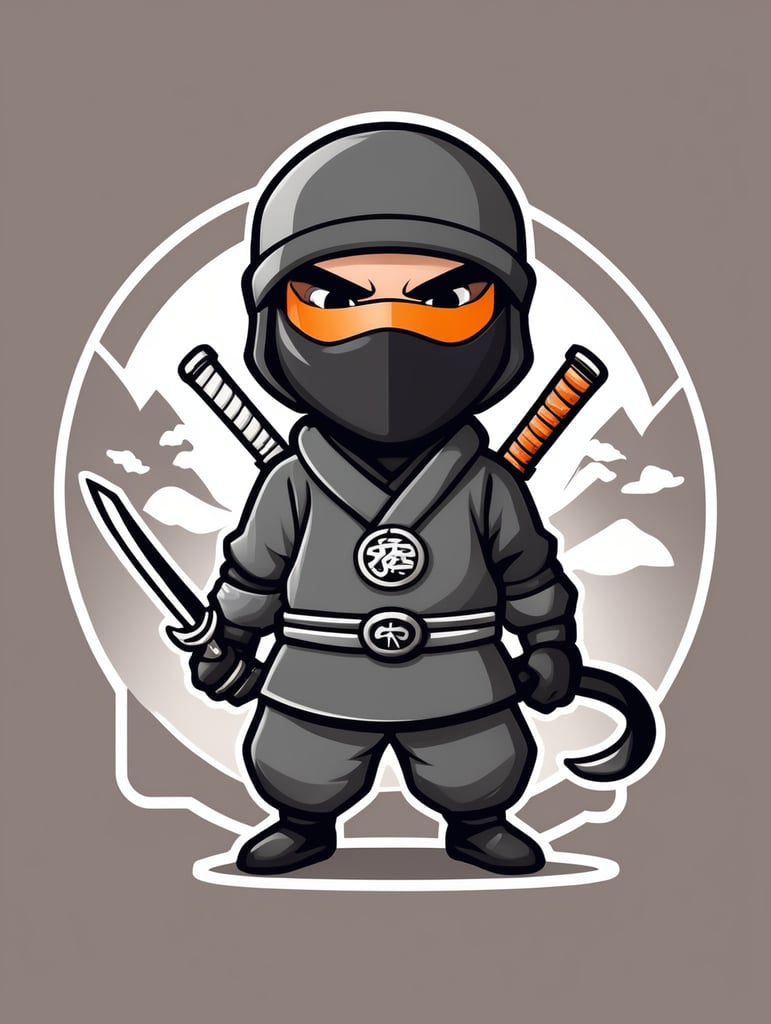 Ninja mascot logo, e-gaming, Gaming Logo, illustration, vector image