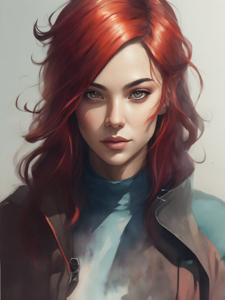 A digital painting of a girl with pink hair, a character portrait by Grillo Demo, featured on cgsociety, space art, artstation hd, behance hd, rendered in unreal engine